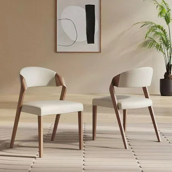 Šiaurės Paprastos Valgomojo Kėdės, Italų Stiliaus Dizainas Patogus Namo, Medžio Masyvo Valgomojo Kambario Kėdės, Modernios Kėdės Atlošas Mados