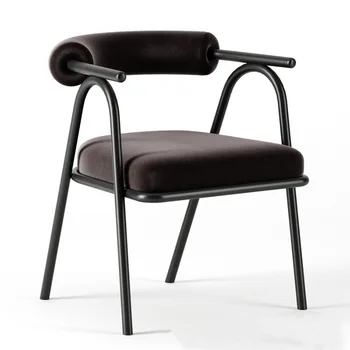 Juodos Metalinės Kojos Valgomojo Kėdės Šiuolaikinės Rankena Vestuvėms Įvykių Dizaino Kėdės Kambarį Vidurio Amžiaus Šiuolaikinės Sillas Namų Baldai