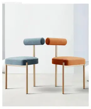 Valgomojo kėdė modernus ir paprastas tinka namų padažu kėdė šviesos prabangus makiažas kėdės atlošo kėdės derybų kėdė