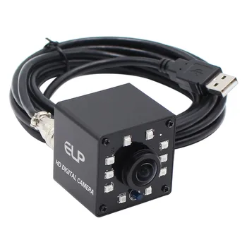 ELP CMOS 2MP AR0330 USB Fotoaparatą su fisheye objektyvo platus kampas 1080P H. 264 mini infraraudonųjų spindulių naktinio matymo infraraudonųjų spindulių usb kamera, web kamera