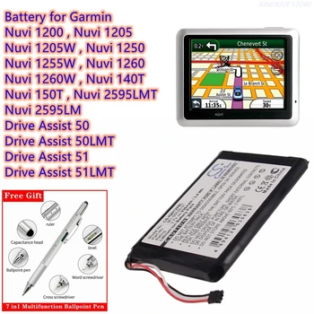 GPS Navigatorius Baterija 361-00035-01 Garmin Nuvi 1200, Nuvi 1205, Nuvi 1205W, Nuvi 1250, 1255W, 1260, 1260W, 140T,150T,2595LMT