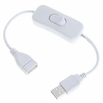 28cm USB Kabelis su Jungikliu ON/OFF, Kabelio Pratęsimas Perjungti USB Lempa USB Ventiliatorius elektros Energijos Tiekimo Linijos Patvarus Adapteris D6