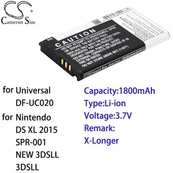 Cameron Kinijos Universal DF-UC020 Nintendo DS XL 2015 SPR-001 NAUJAS 3DSLL 3DSLL Li-ion, 3,7 V 1800mAh