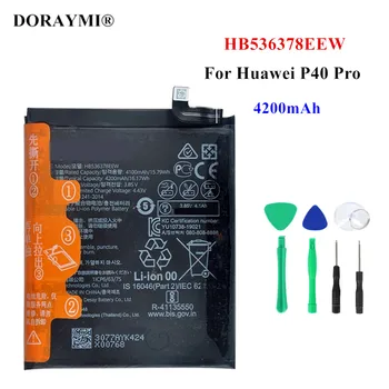 Originalus 4200mAh HB536378EEW Baterija Huawei P40 Pro Pakeitimo Telefono Baterijas+Įrankiai