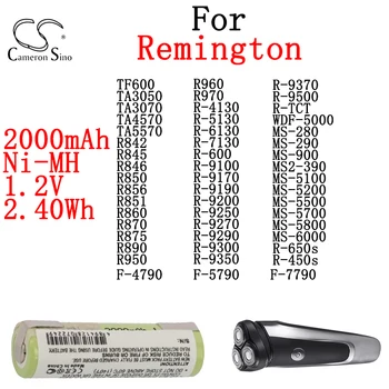 Cameron Kinijos 2000mAh Ni-MH 1.2 V Remington TF600,TA3050,TA3070,TA4570,TA5570,R842,R845,R846,R850,R856,R851,R860, R870, R875