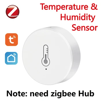 Zigbee Smart Temperatūros Ir Drėgmės Jutiklis Patalpų Termometras Stebėti Namų Darbas Su Saugumo Alexa 