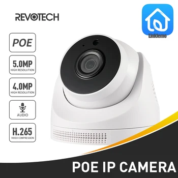 REVOTECH HD POE 4MP 5MP Garso IP Kameros 1616P / 1440P Patalpų Apsaugos ONVIF P2P VAIZDO stebėjimo Sistemos, Vaizdo Stebėjimo Kameros