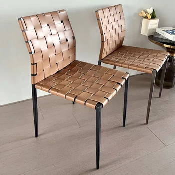 Balno Office Dizaineris Valgomojo Kėdės Hlack Unikalus Juoda Kėdės Šiaurės Minimalistinio Valgomojo Kėdės Odinis Salonas Karieta Baldai