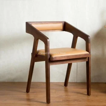 Kūrybos Minimalistinio Medienos Kėdė Šiaurės Lounge Akcentas Makiažas Dizaino Valgomojo Kėdės Advanced Suaugusiųjų Mueblesa Virtuvės Baldai